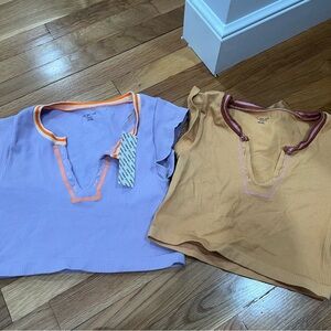 Urban Outfitters Go For Gold Seamless Cropped Tops